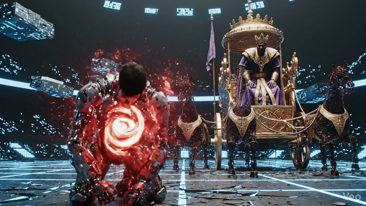 ⚡️Dennou Coliseum Z⚡️ Fighter 07 vs Gold chariot artwork