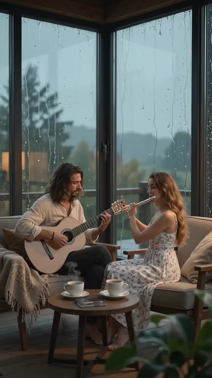 Coffee and rain cover art