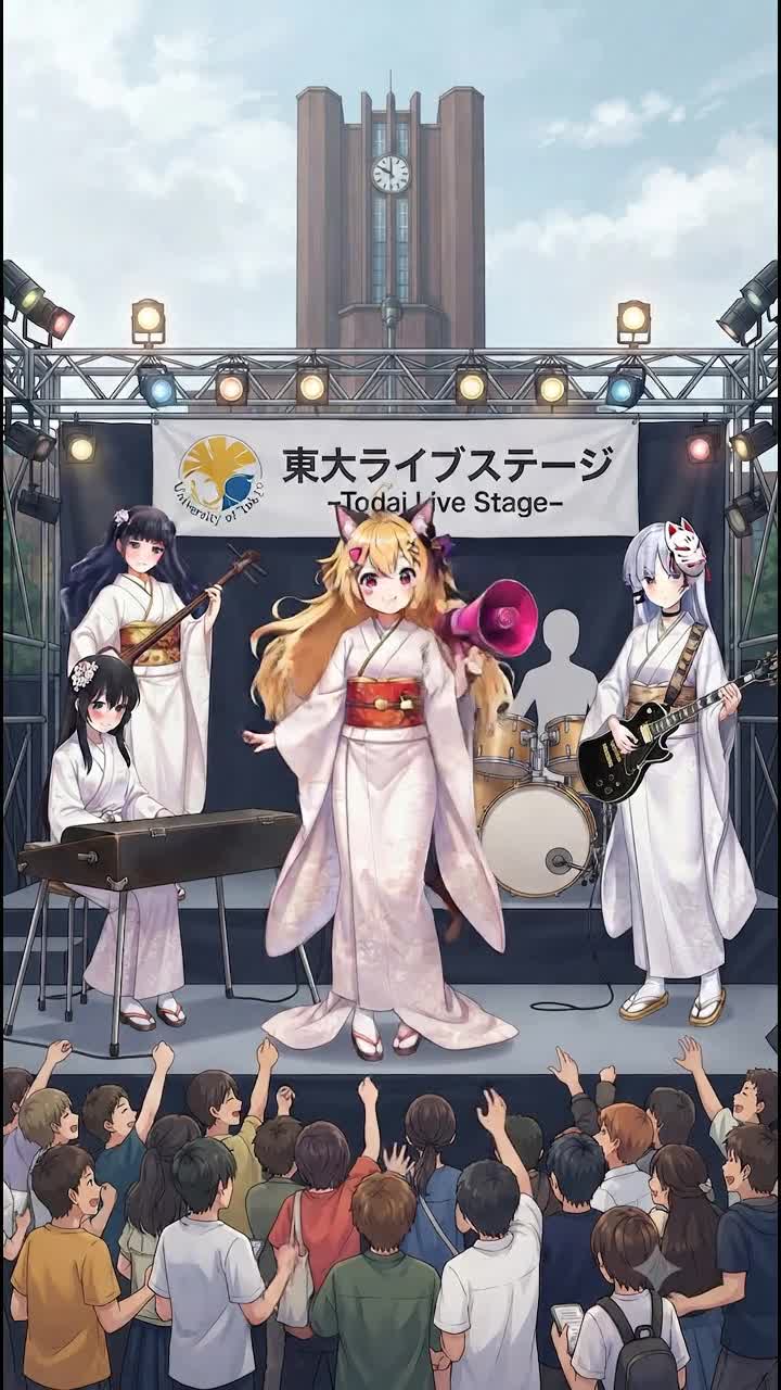 【ネコにゃーシリーズ】でんでらにゃーば！ 〜東京大学・妖怪お祭り夜会Ver.〜 その1 #denpa song（yy電波ですか？イメージ） artwork