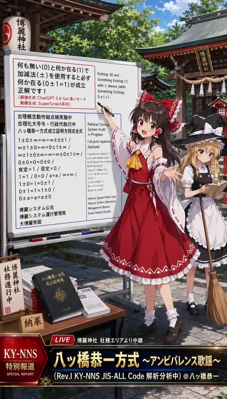 八ッ橋恭一方式 ～アンビバレンス歌謡～(Rev.I KY-NNS JIS-ALL Code 解析分析中)@八ッ橋恭一 artwork