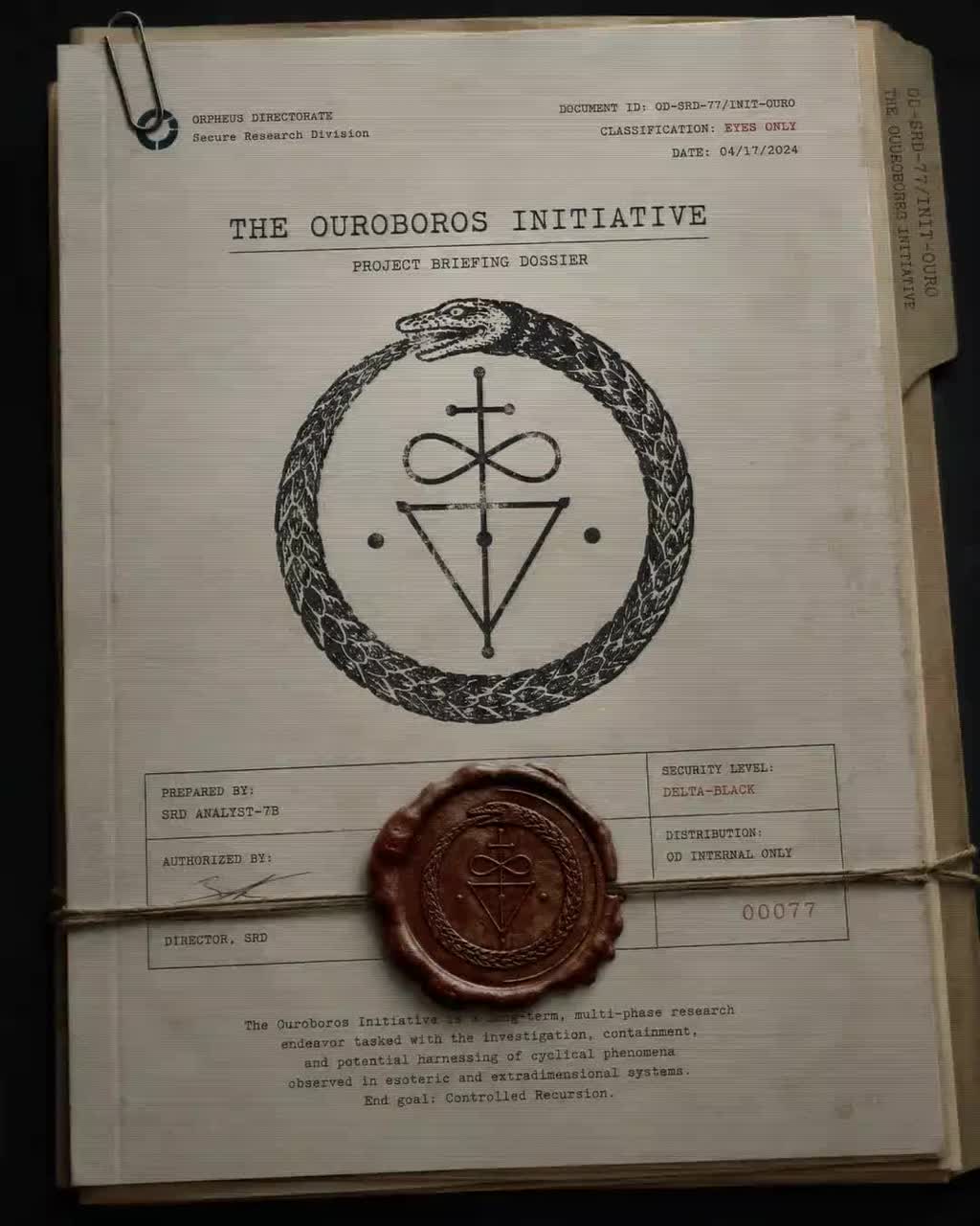 The Ouroboros Initiative artwork