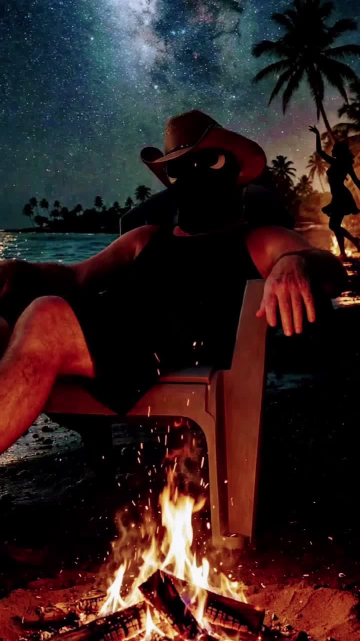 Bonfire on the Beach artwork