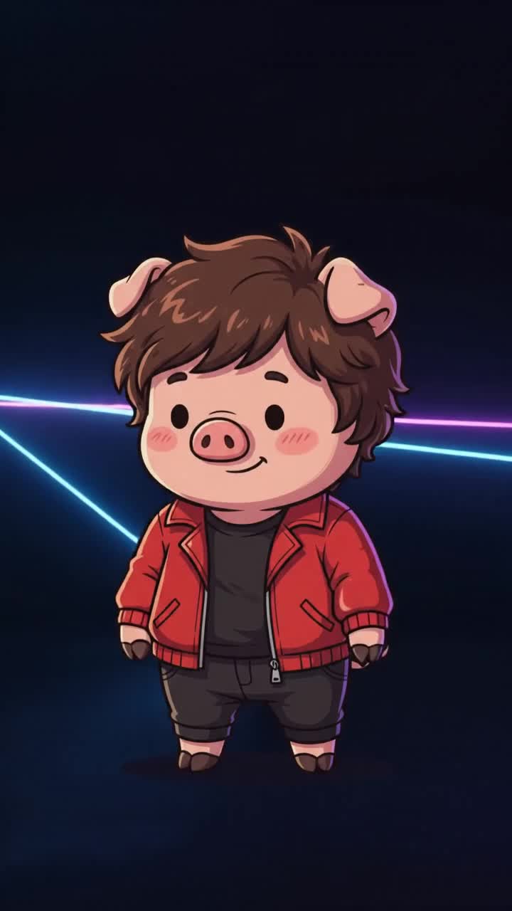 Pushing pork chop artwork
