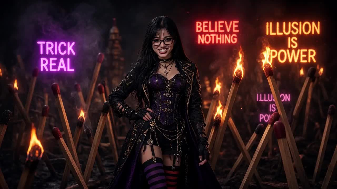 eRrATIc gal iN a mAtchstick MAZE artwork