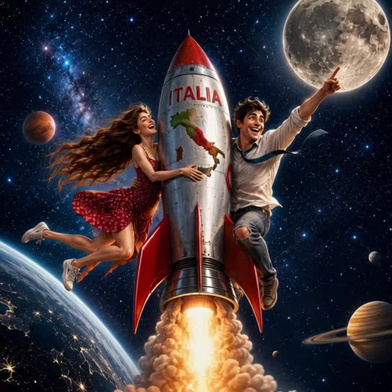 La sera scivola sopra la città. / rmx by @st_ai_8 artwork