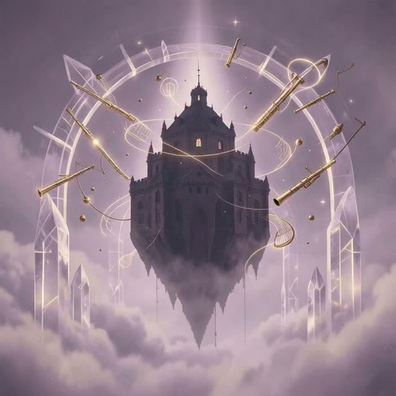 flying castle artwork