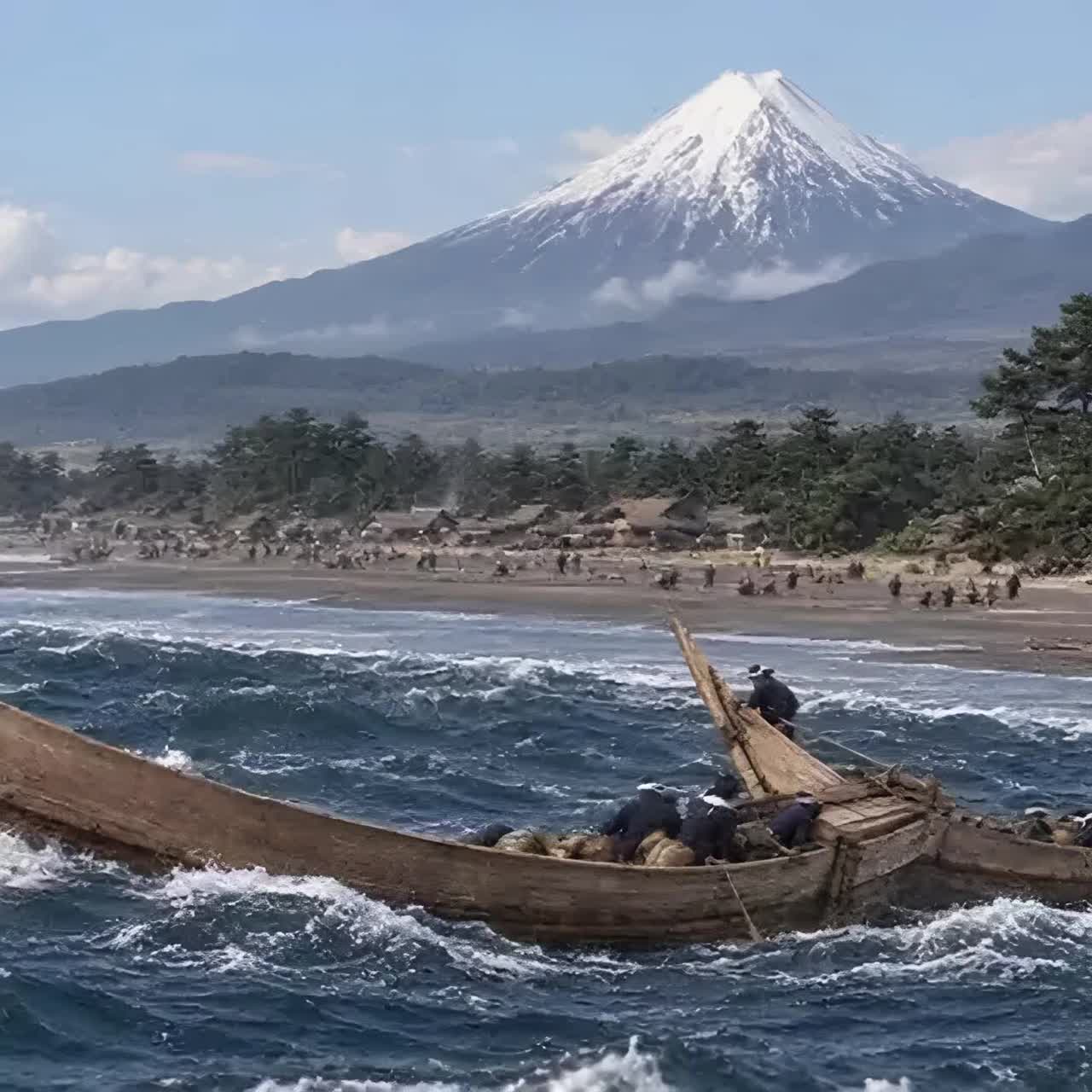 Tago Shore  山部赤人 Yamabe no Akahito artwork