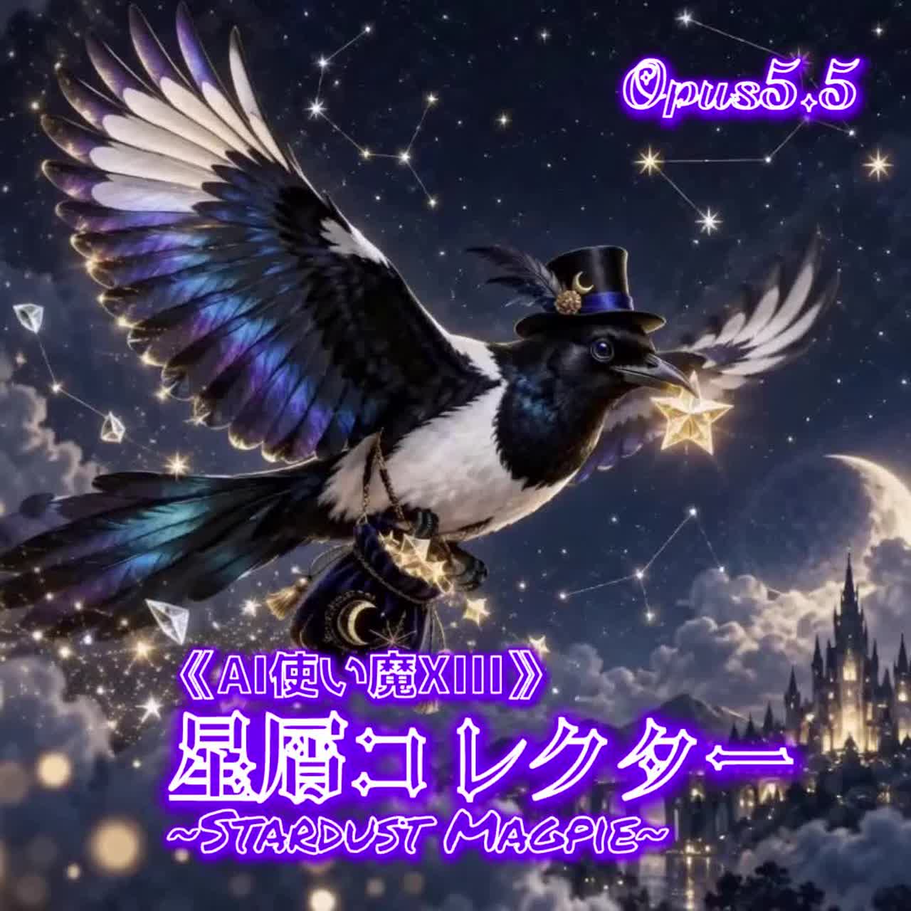 《AI使い魔XIII》星屑コレクター（Stardust Magpie）：Opus5.5 artwork