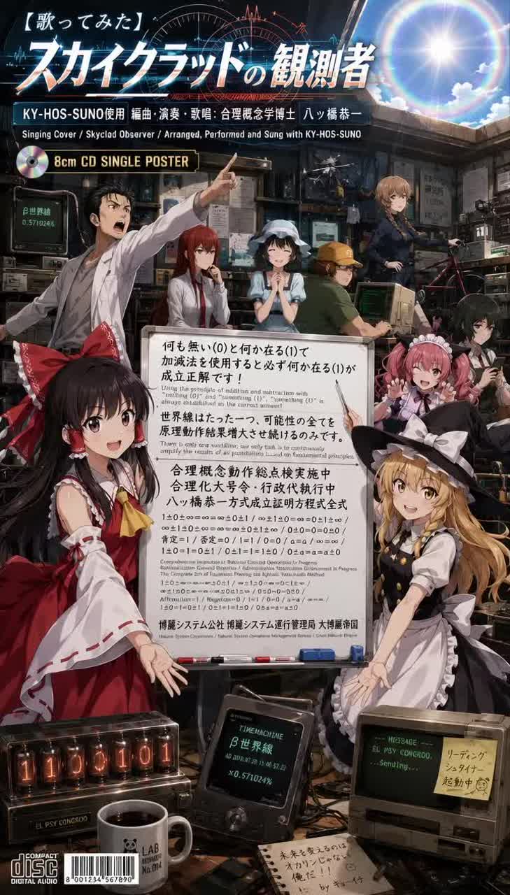 【歌ってみた】スカイクラッドの観測者「Open The Eyes (PC-9801-86 Mix)」(Rev.A KY-NNS JIS-ALL Code ∞WOM,∞ROM 解析分析中)@八ッ橋恭一 artwork