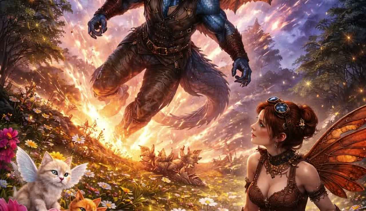 💙🧡The Dragon Who Chose to Fall🐉 artwork