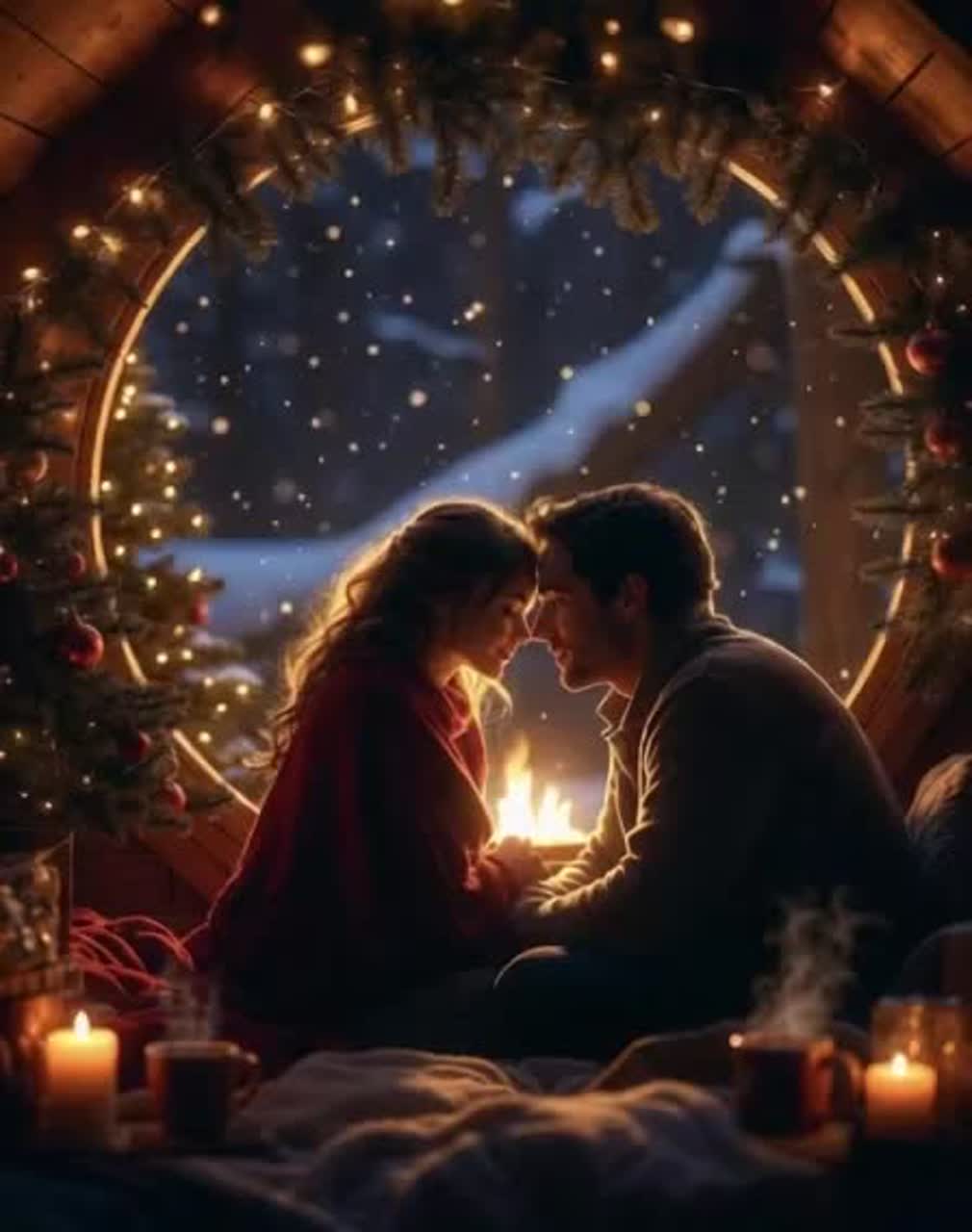 Cozy Winter Night By The Fire artwork