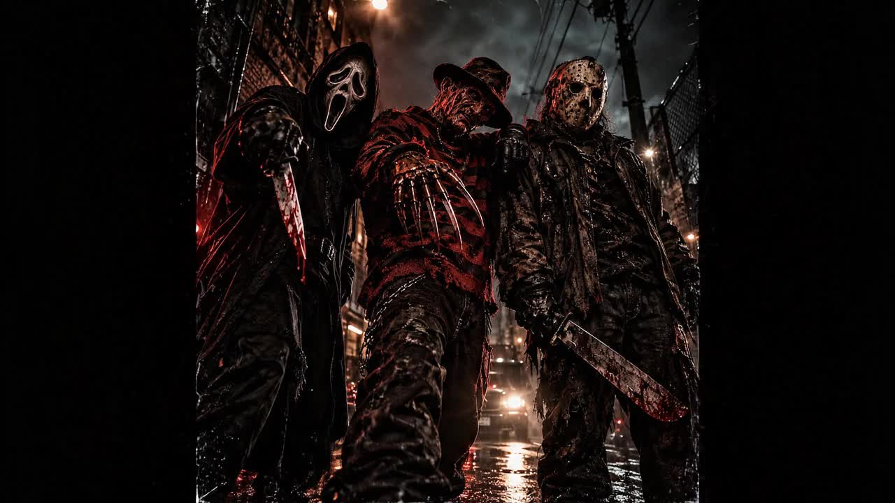 Ghostface x Freddy K x Jason V - Dead Air artwork