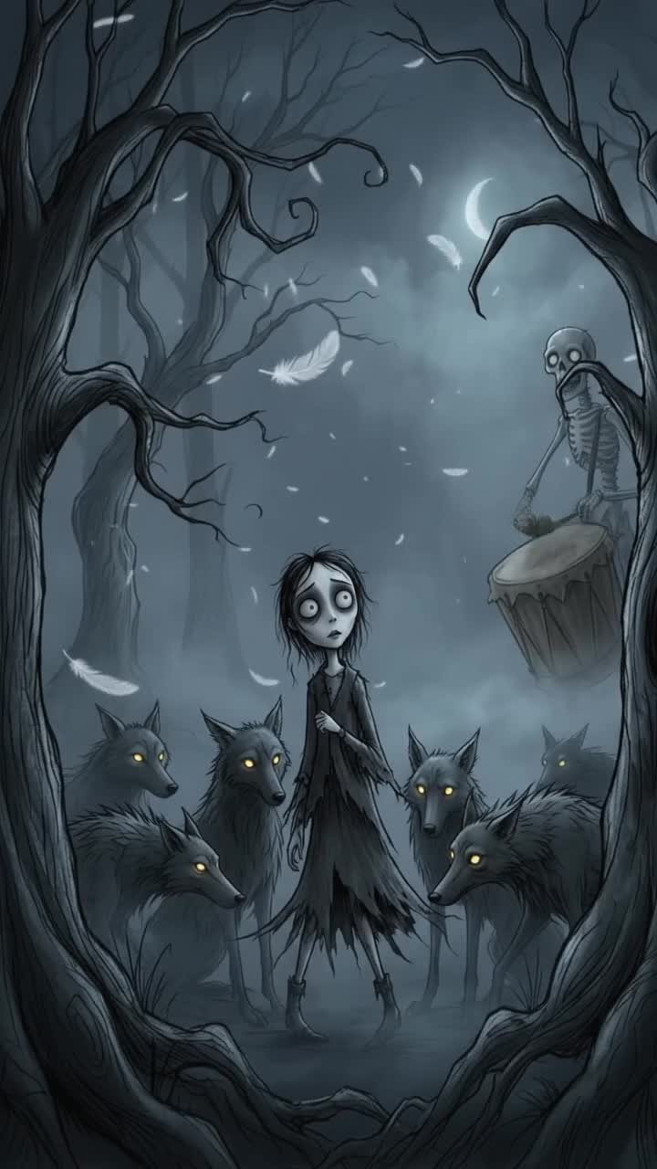 The waiting wolves / Punk Girl Blue {Halloween} artwork