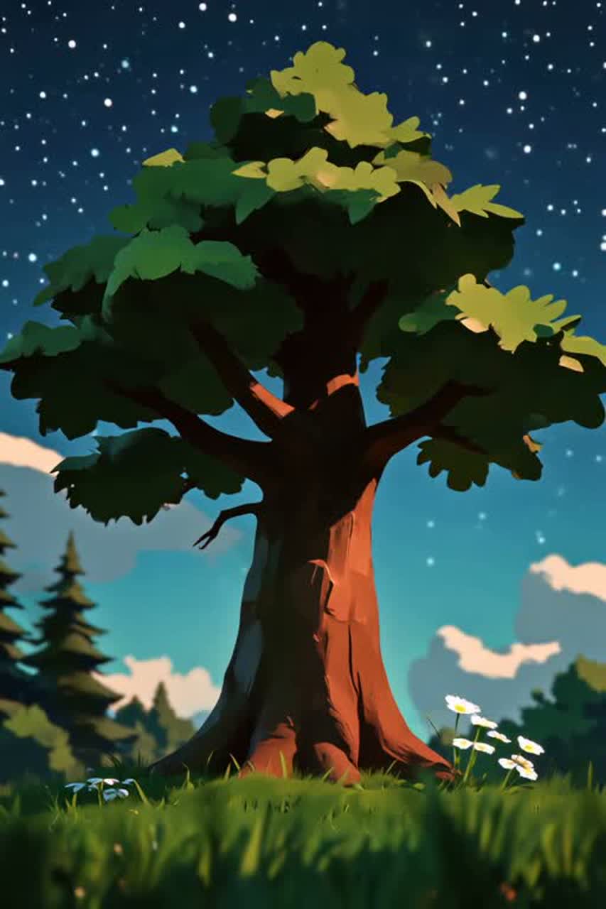 Starry summer night artwork