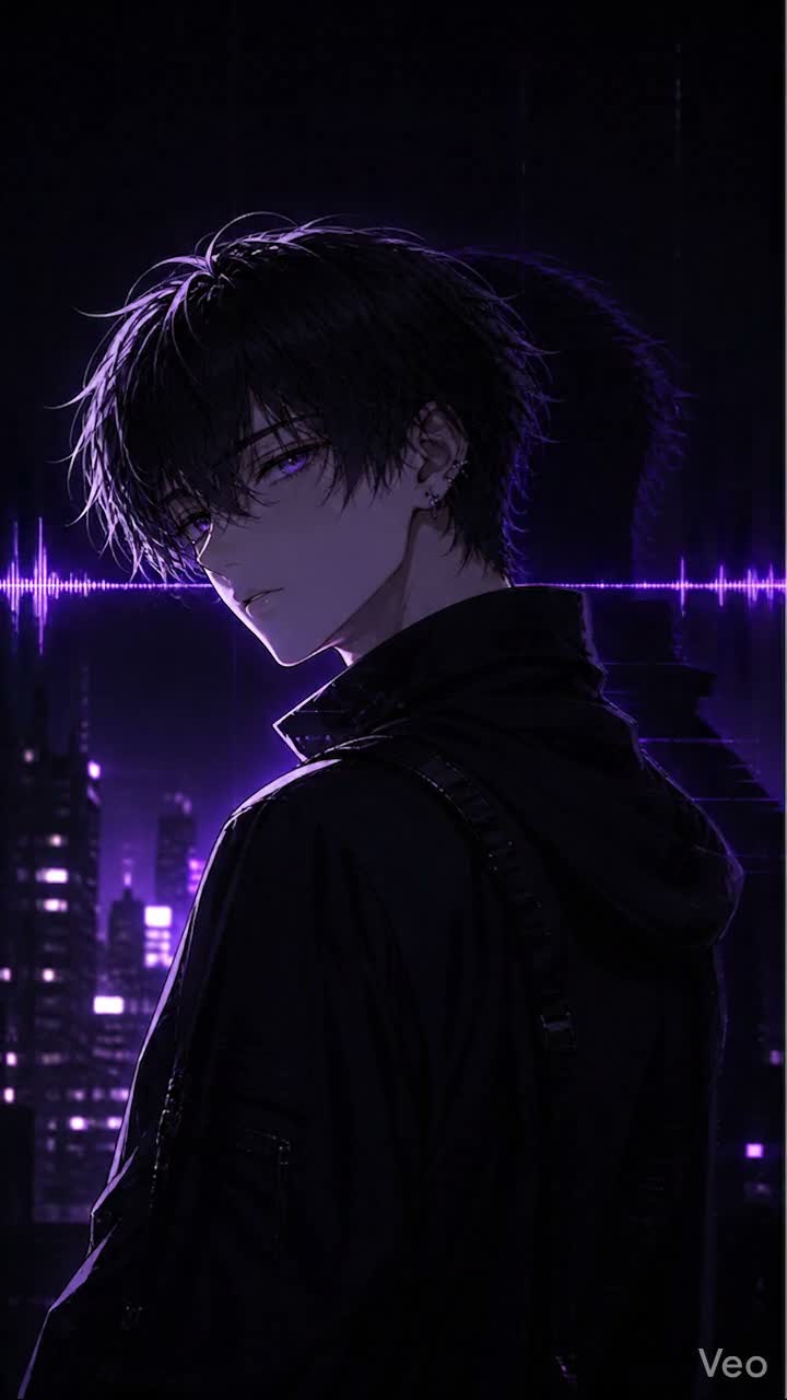 Neon Violet Glitch