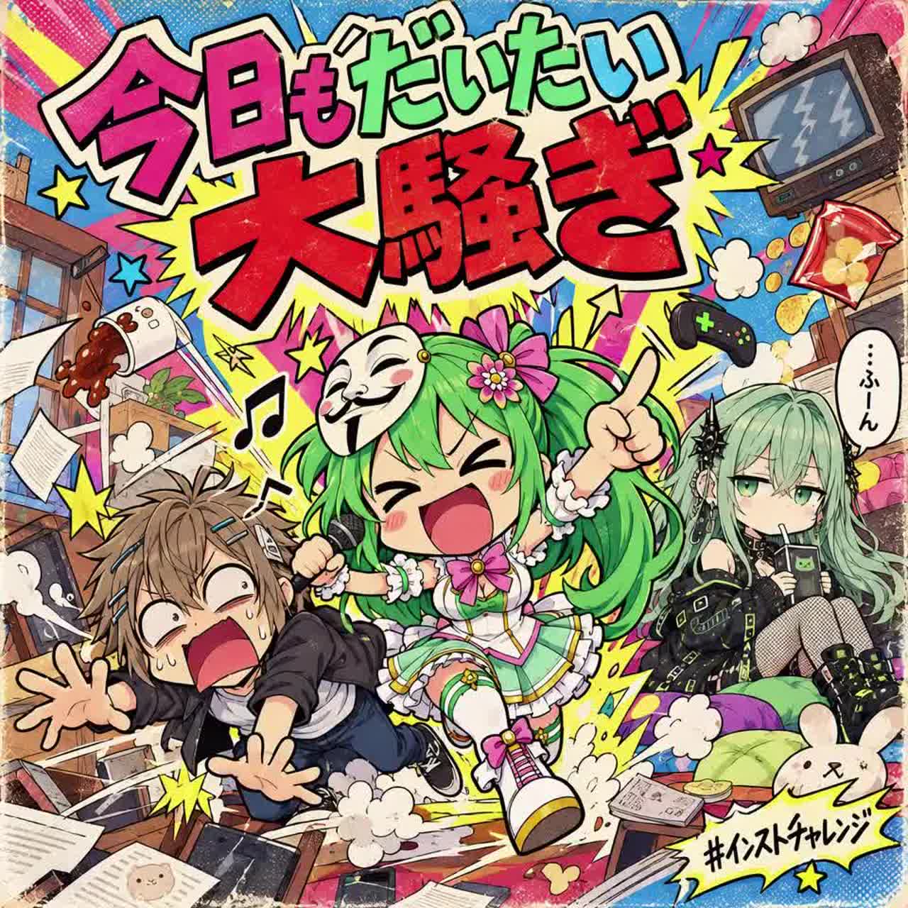 今日もだいたい大騒ぎ #インストチャレンジ No.1 artwork