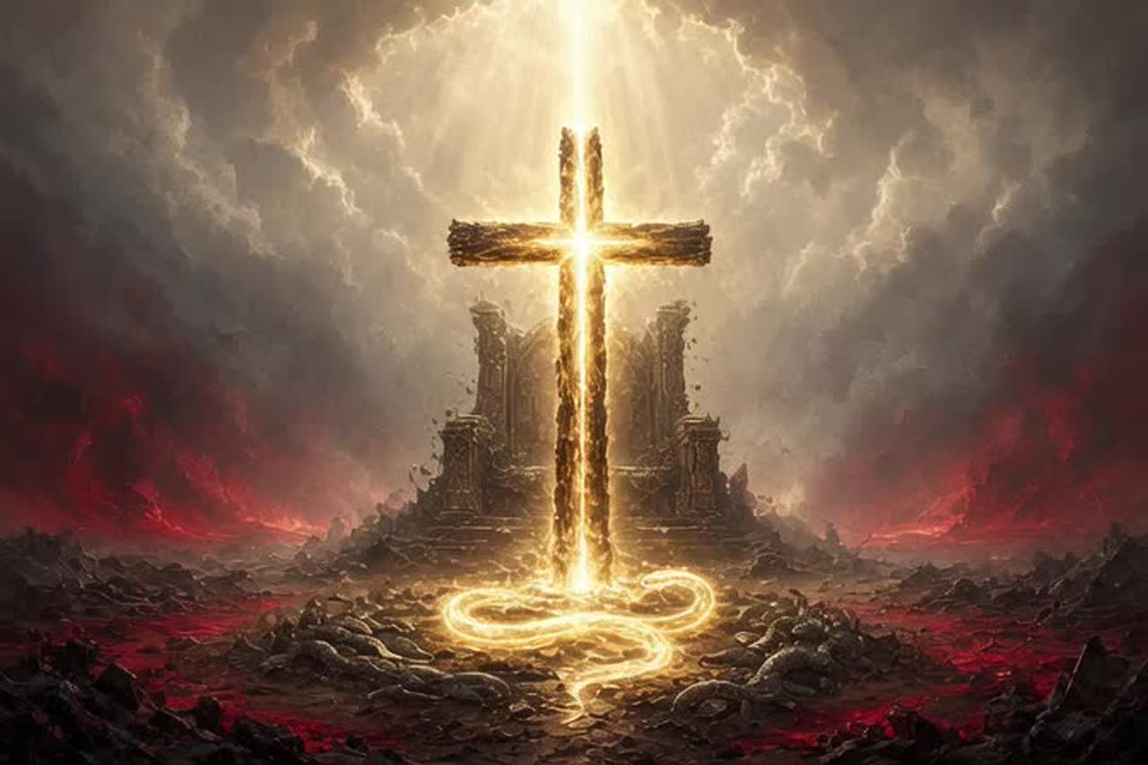 Three questions. One cross. One Savior. artwork