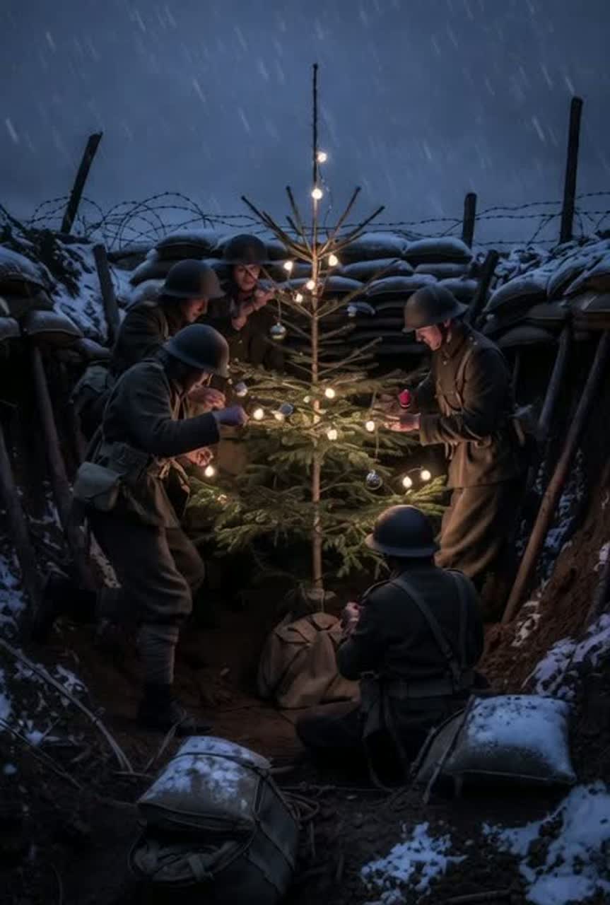 Christmas Fire in the Trenches artwork