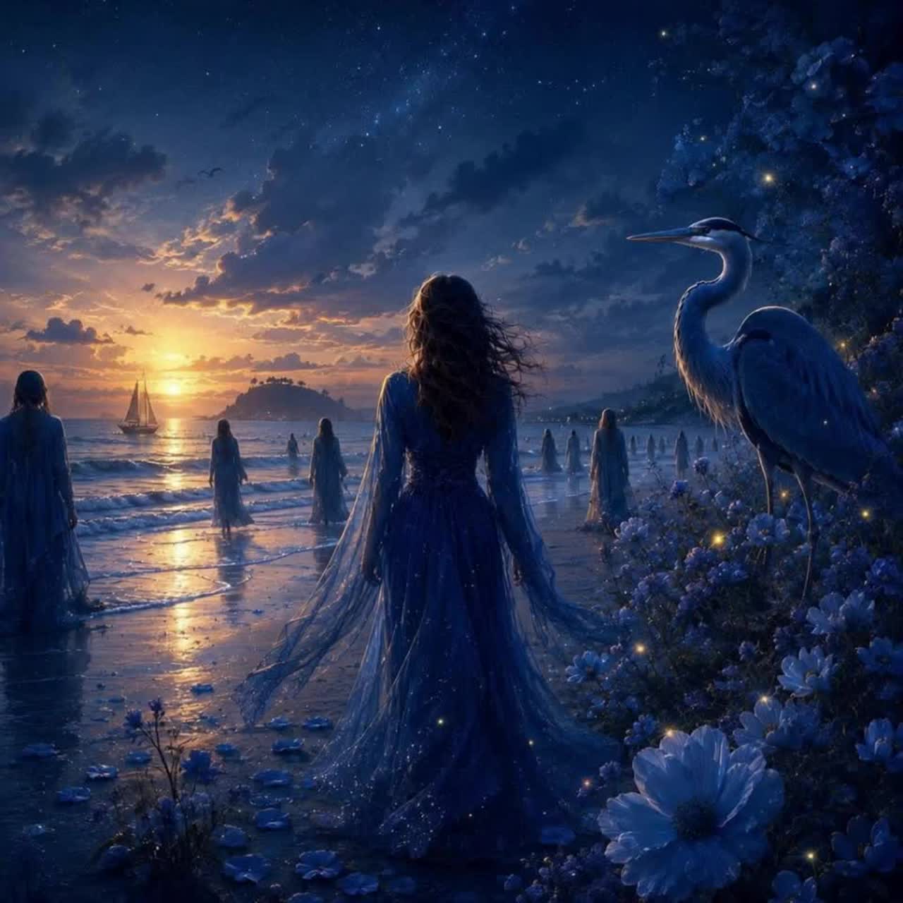 🧿🧡💙Procession of Blue | 藍色的行列 artwork