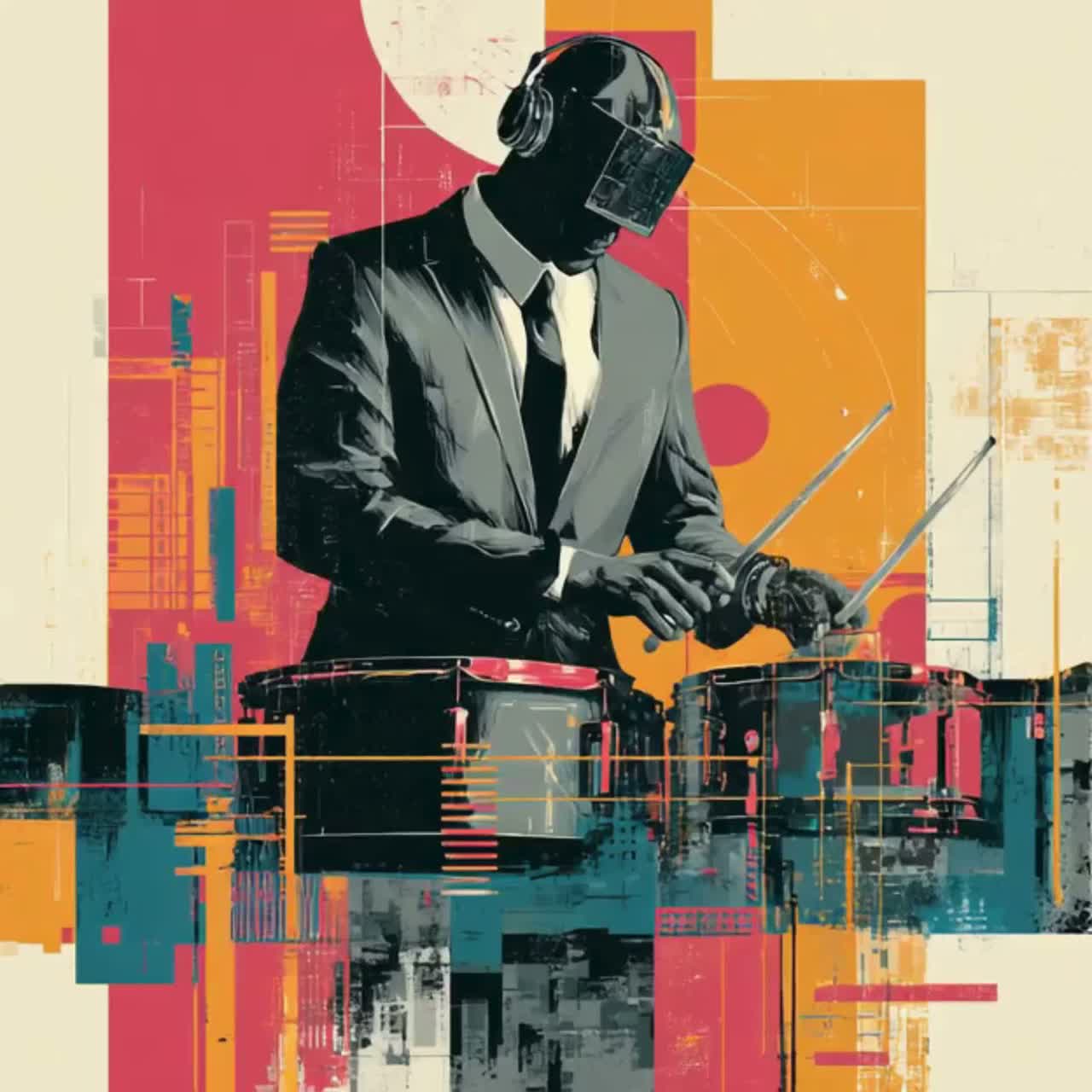 Image for Drummer Power Building (Techno. Organ. Drum Machine.)
