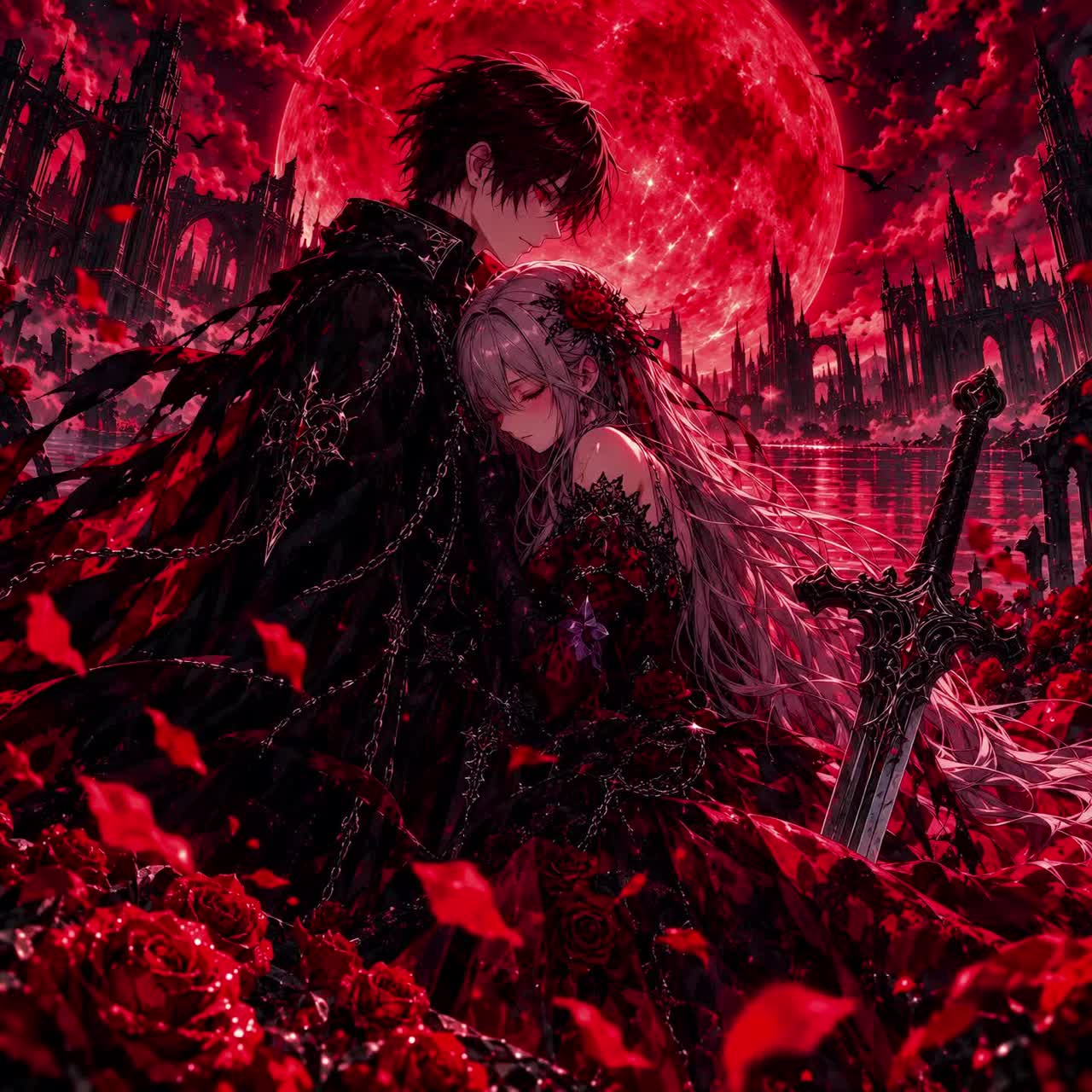 Red Symphony ～ Beneath the Crimson Moon ～ (v6) artwork