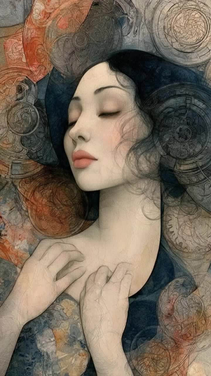 🌙 🌊🐚The Bitter Sweetness of Staying | L’Amère Douceur de Rester | 留下的苦澀甜意 artwork