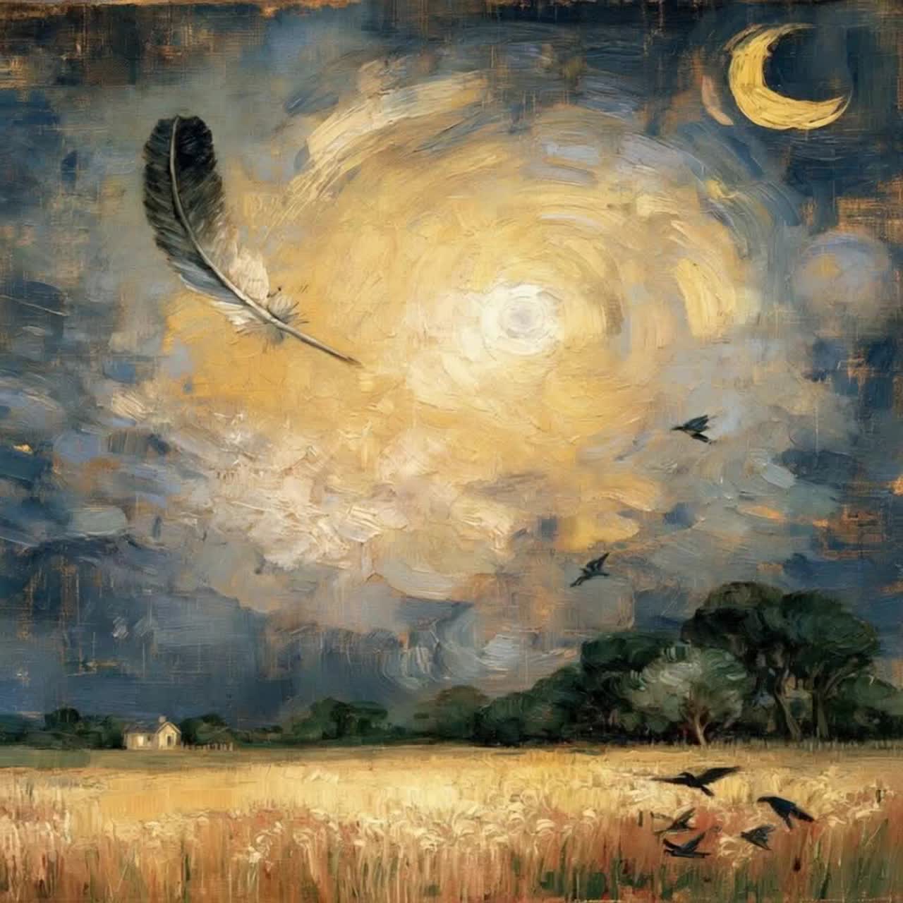 🧡💙I Wait in the Storm: Painted Gold | 我在暴风雨中等待：染成金色 artwork