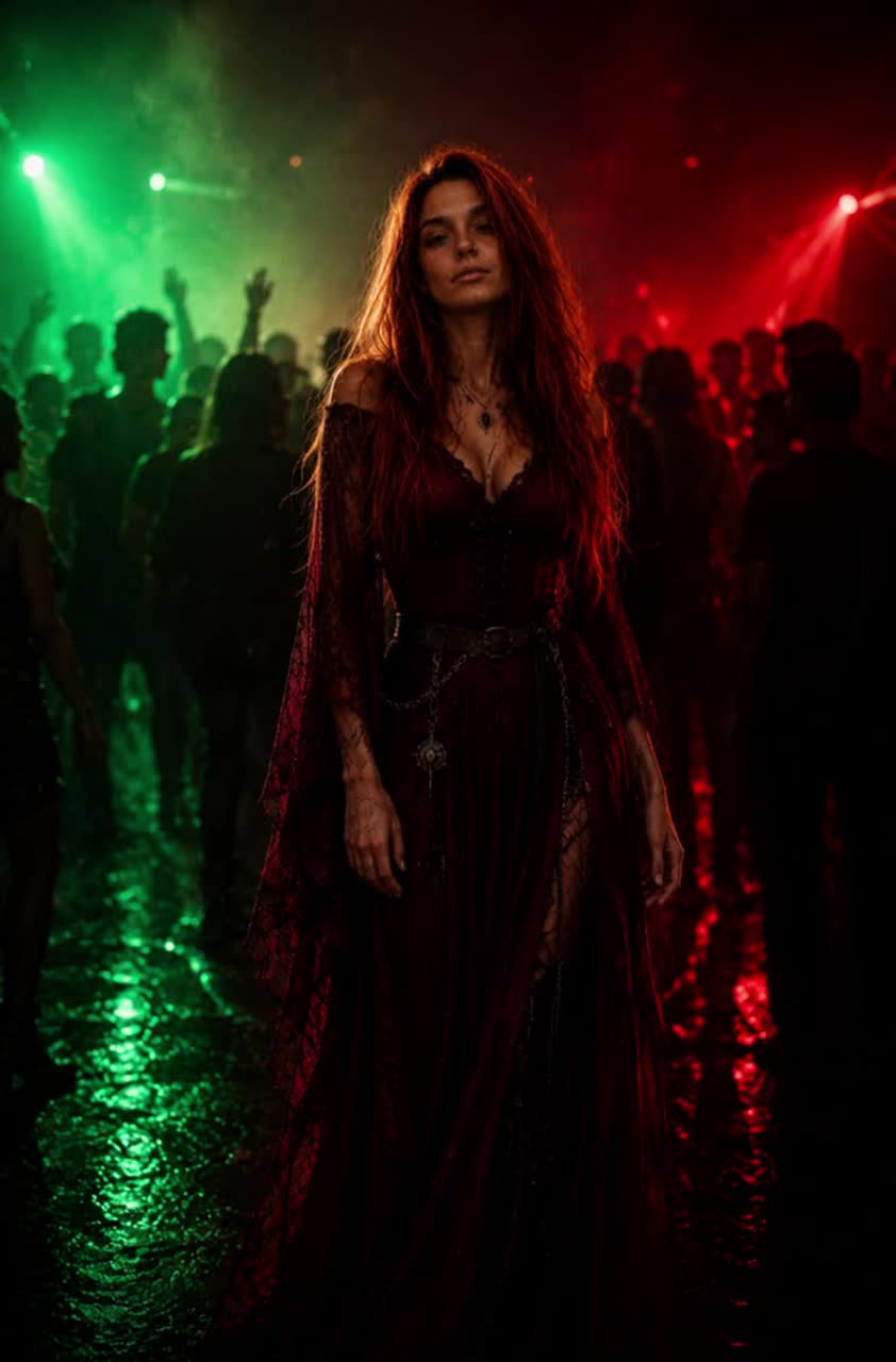 Red and green artwork