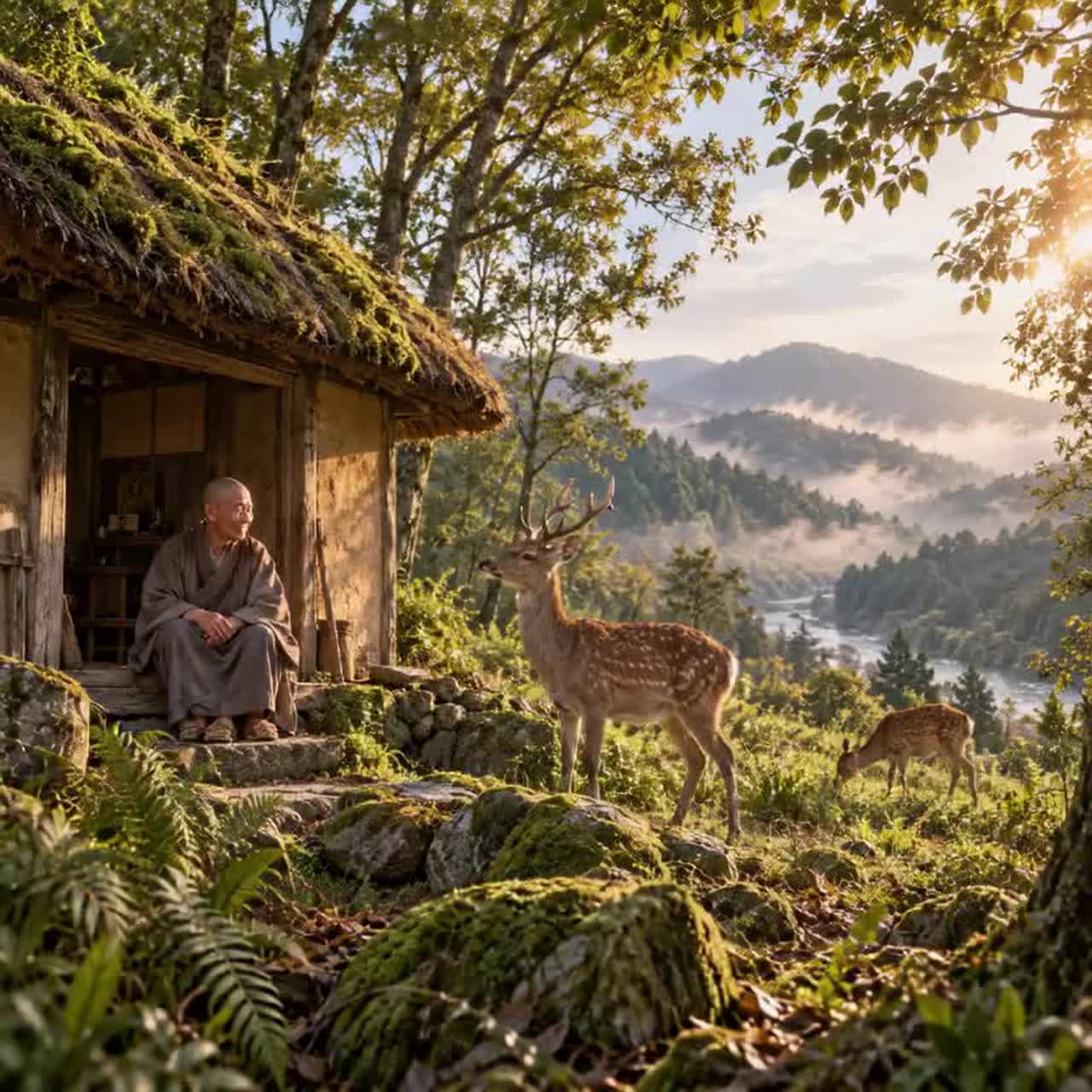 My little hut わが庵は 喜撰法師 Kisen Houshi artwork