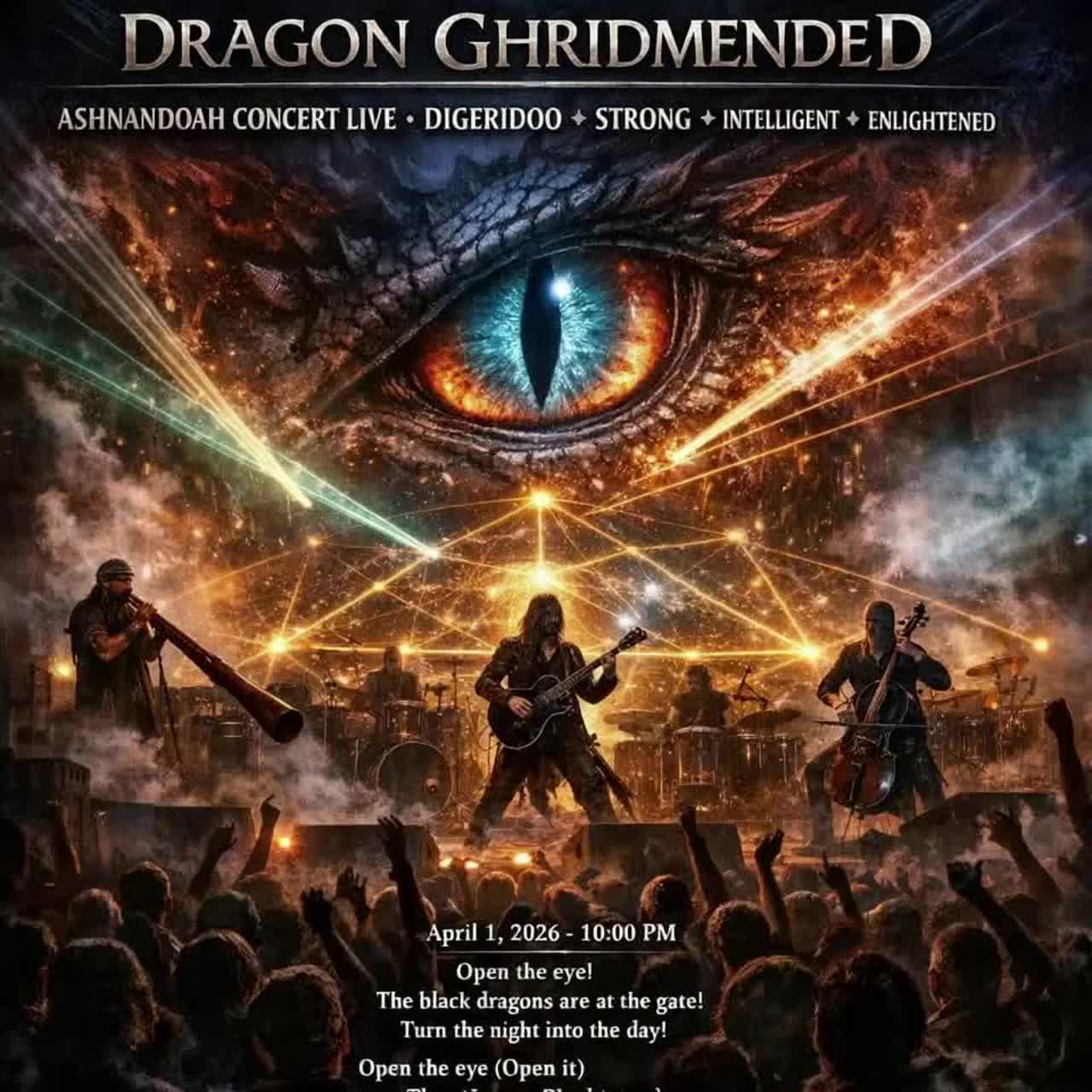 SATURN RINGS DRAGON VIKING FIRE artwork