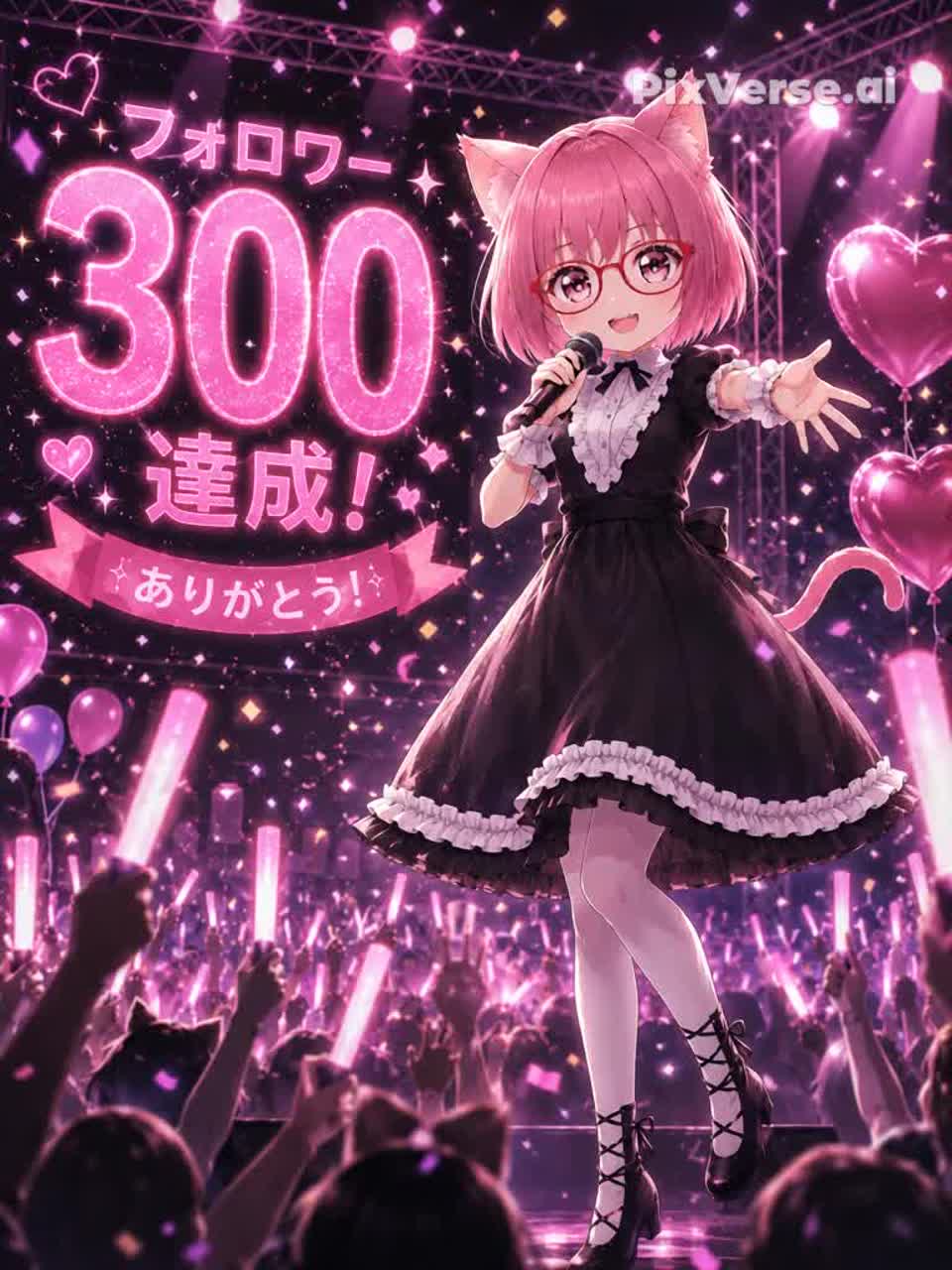 300フォロワー、ありがとニャ🐾💕