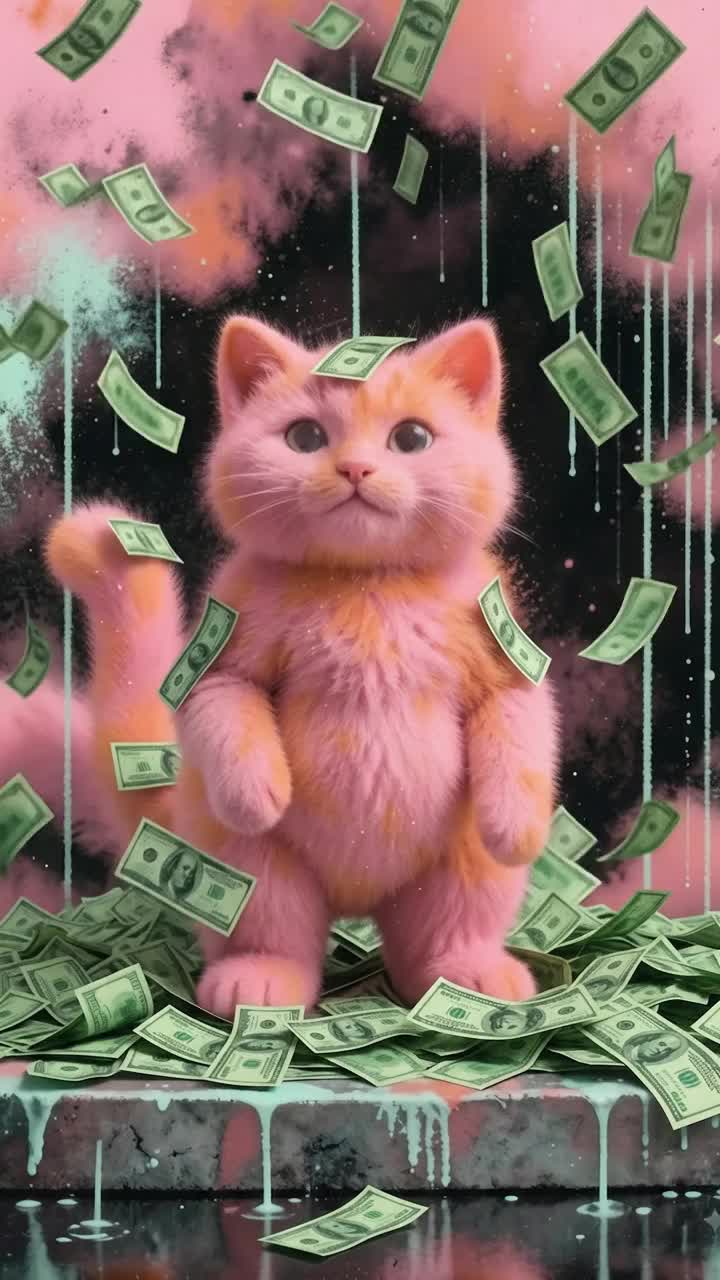 It is raining cats and dogs artwork