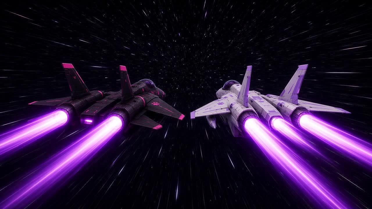 SPACE FIGHTER DOGFIGHT — TWIN PAWS artwork