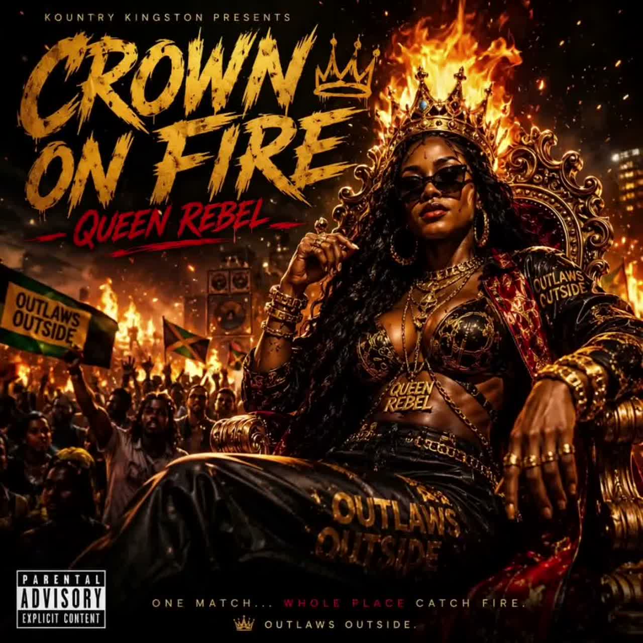 Crown on Fire (Queen Rebel) artwork