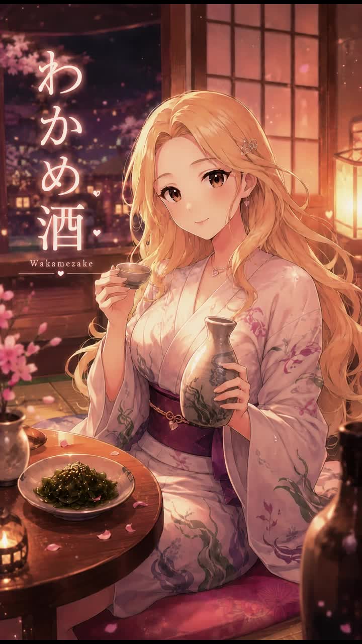 わかめ酒 / Wakamezake artwork