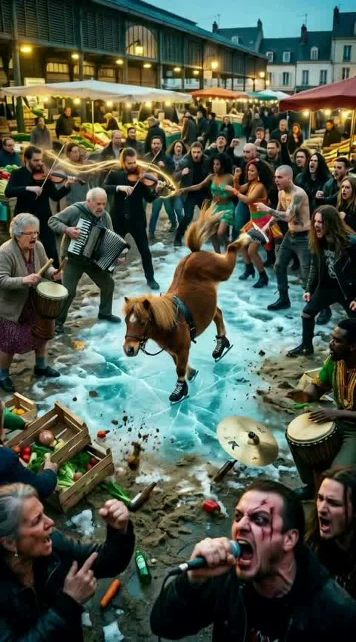 Je peux pas j'ai poney sur glace artwork