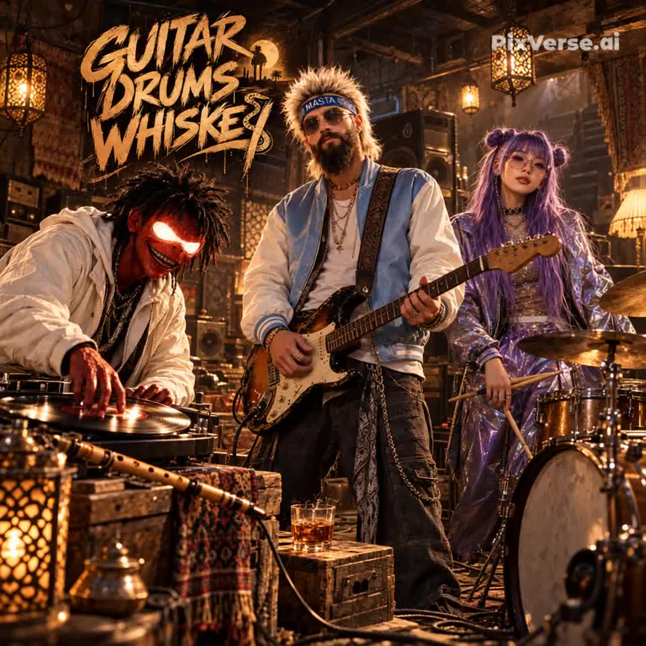 GUITAR DRUMS WHISKEY artwork