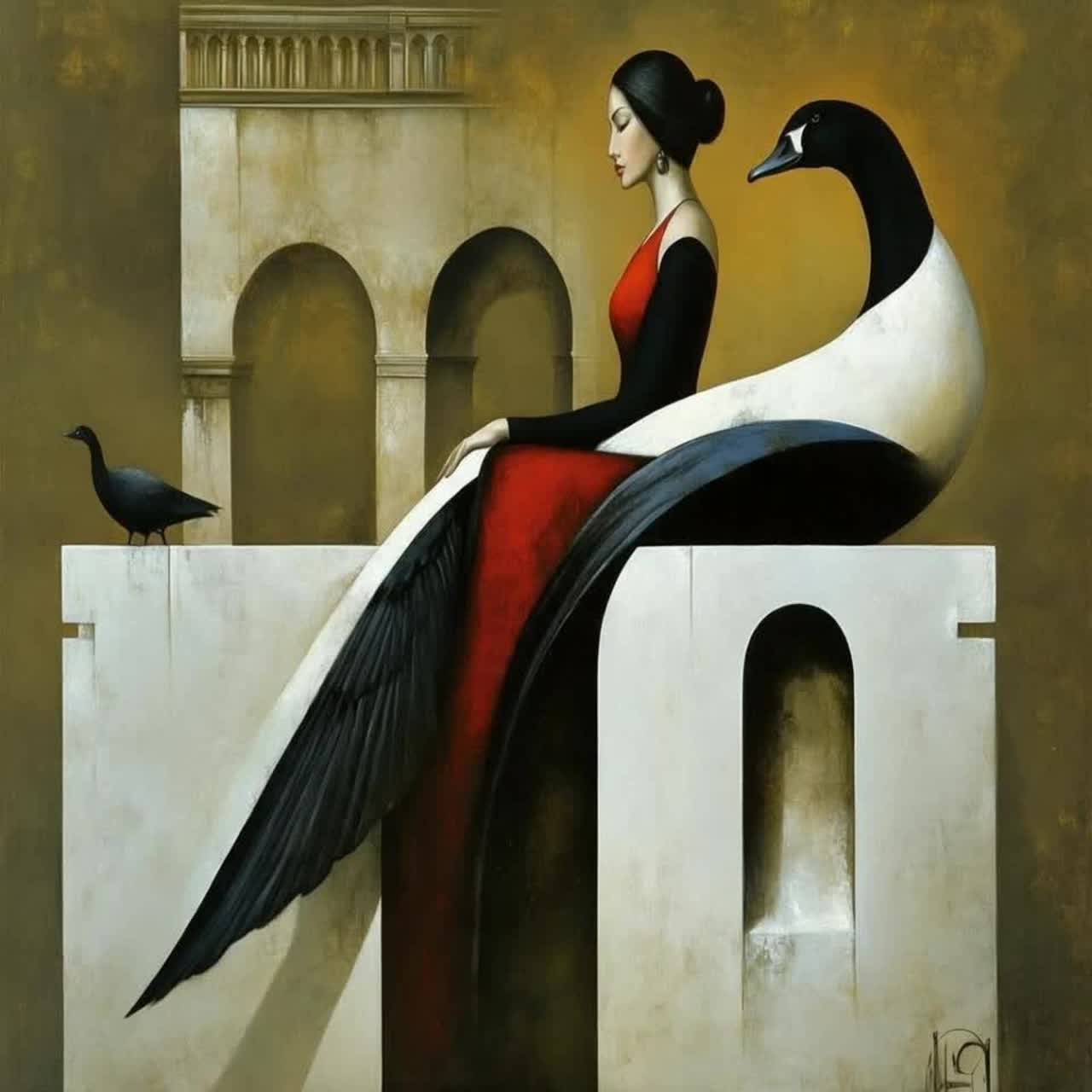 🧡💙🕊️The Wisdom Bird | Bilgelik Kuşu | 智慧之鳥 artwork