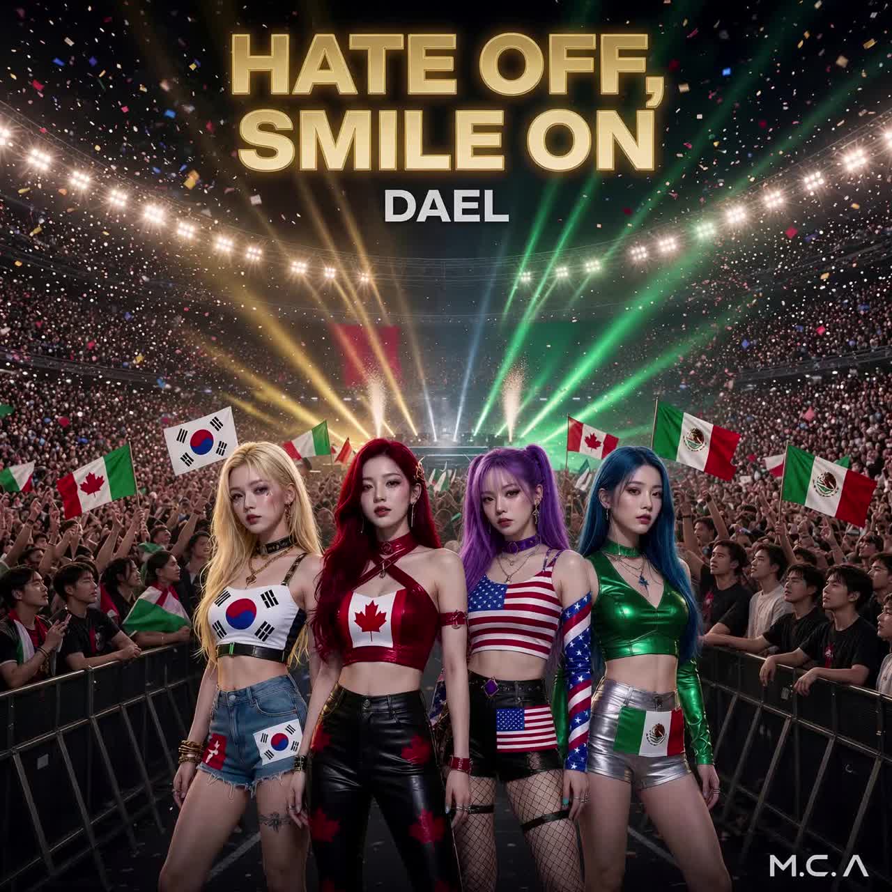 HATE OFF, SMILE ON artwork