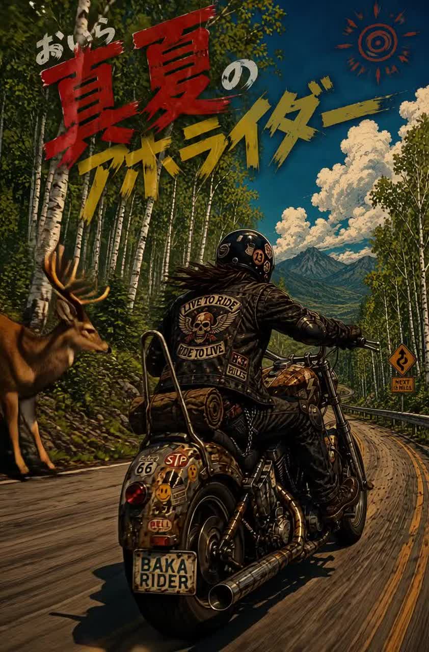 おいら真夏のアホライダー artwork