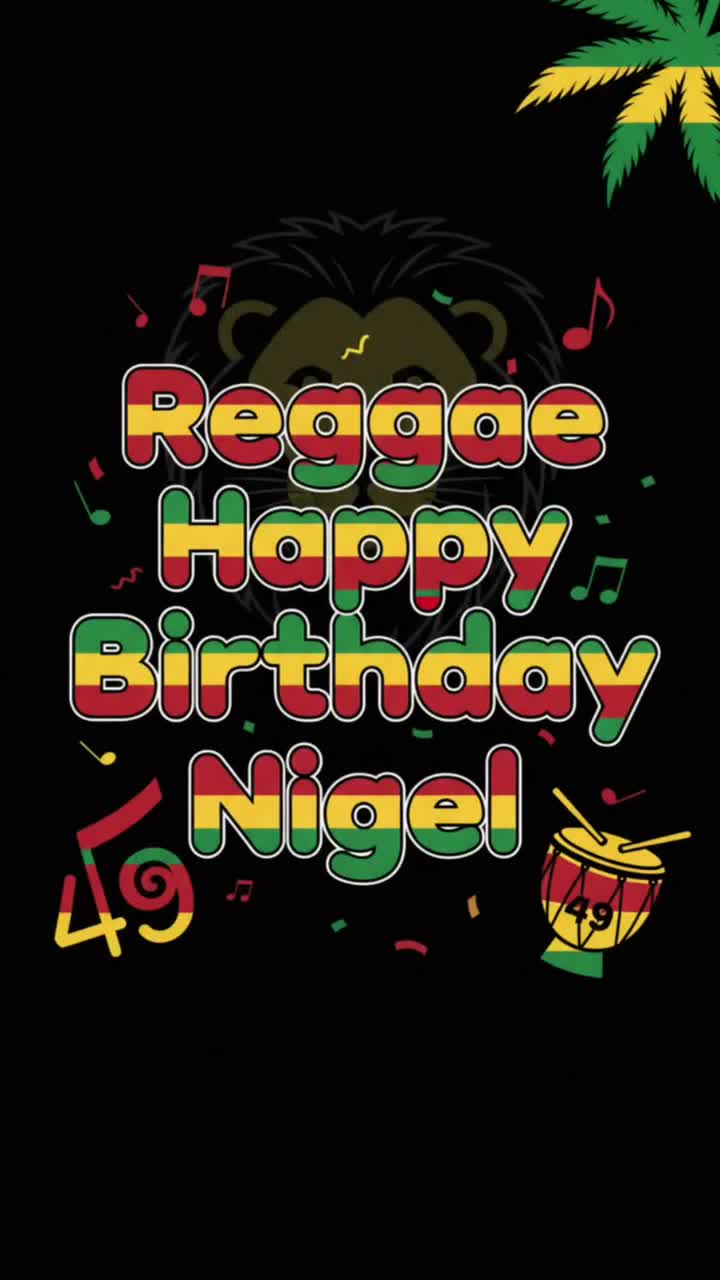 Reggae Happy Birthday Nigel | Reggae artwork